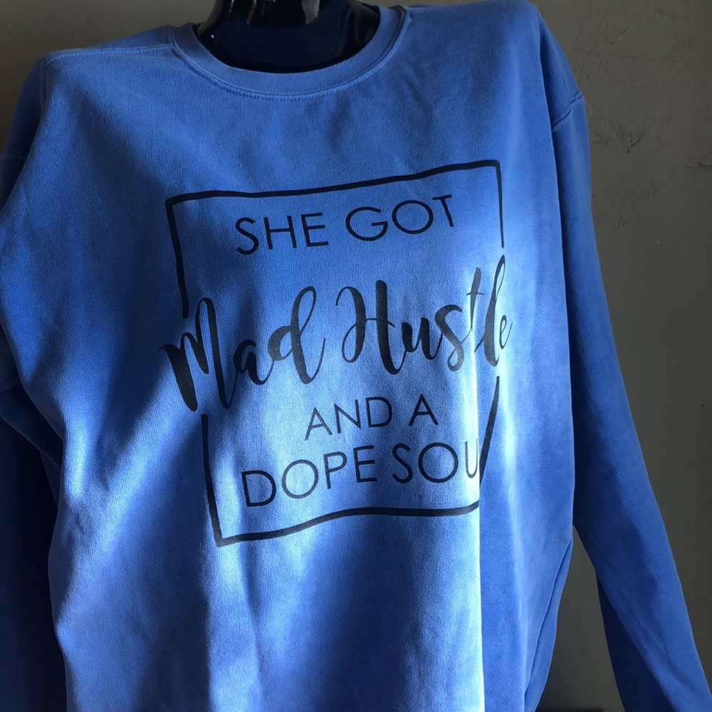 Blue oversized sweatshirt
